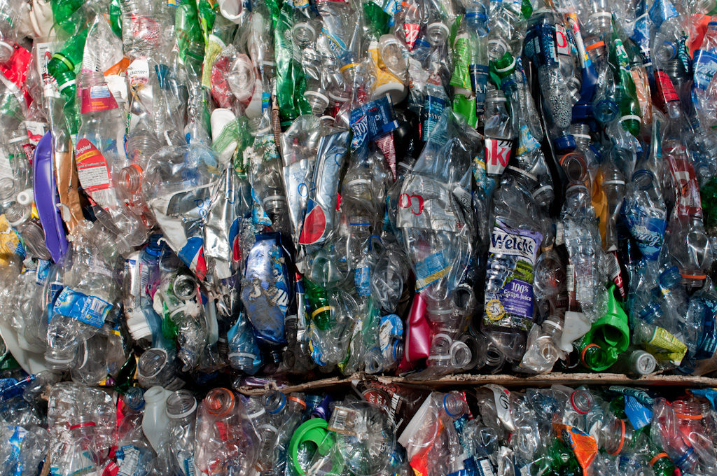 Plastic bundles wait to be hauled off from the recycling center in Mobile, Ala., Sunday, Jan. 3, 2010.