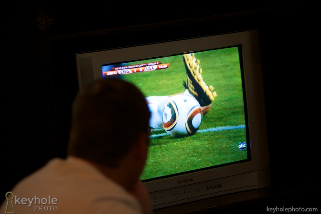 World Cup game on television