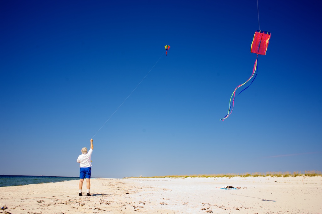 Flying a Kite on the Beach