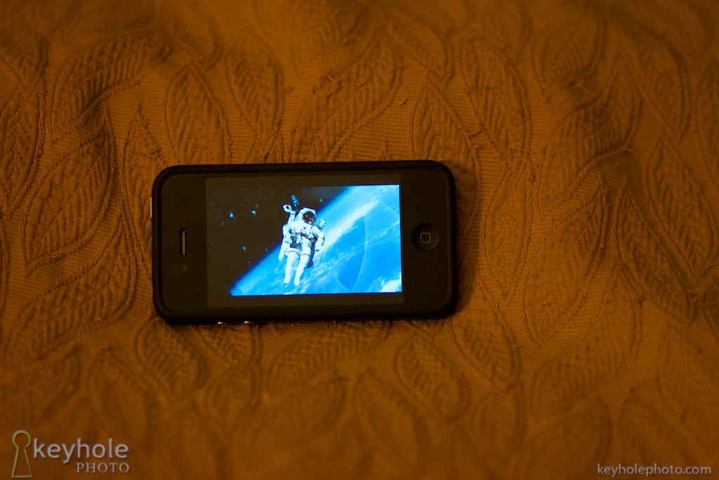 Astronaut on iPhone