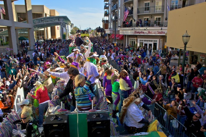 Revelers fill Royal Street as the Joe Cain Parade rolls through downtown Mobile, Ala., Feb. 3, 2008. The city boasts the nation's oldest Mardi Gras celebration, and Joe Cain was one of Mobile's first patrons of Mardi Gras.
