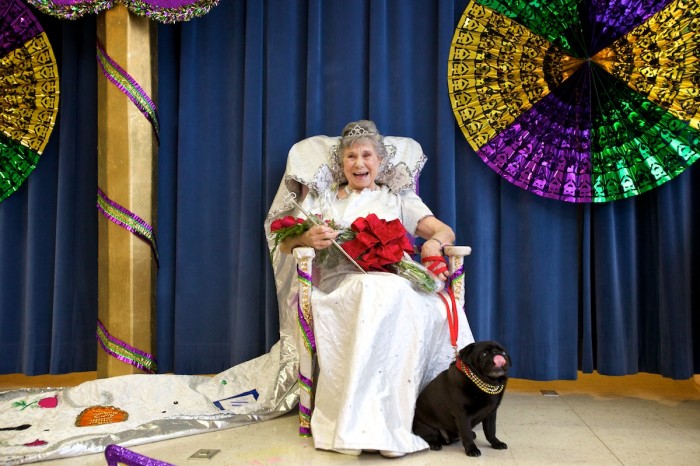Queen Ethel Vaisin is crowned at a ceremony at the Little Sisters of the Poor Sacred Heart Residence in Mobile, Ala., February 5, 2010. Each year, the nursing home elected and crowned its own Mardi Gras King and Queen from among its residents in order to bring some aspects of the celebration to them.