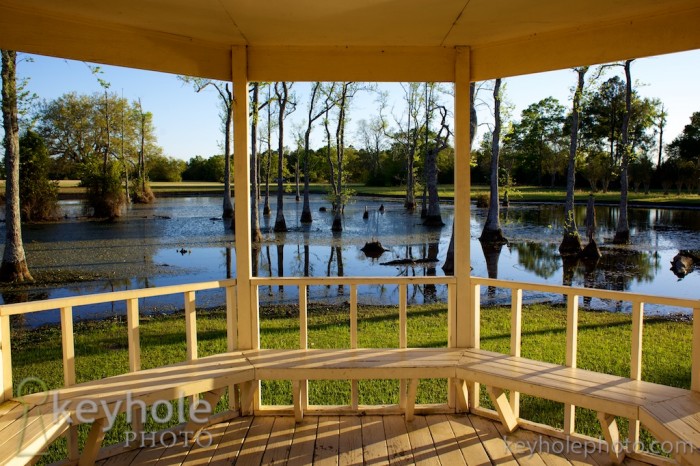 Peaceful pond and gazebo