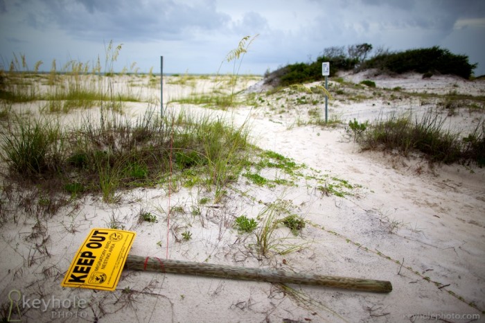 Warning Sign on the Ground