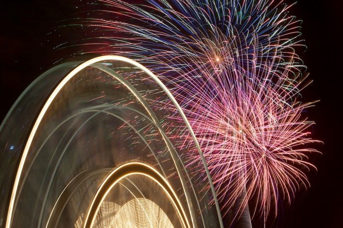 Fourth of July fireworks in Orange Beach, Alabama