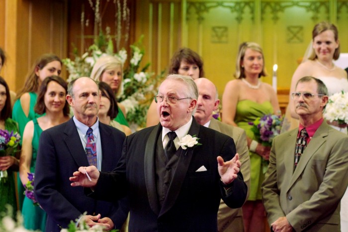 Bronwyn Massey and Ryan Scharar celebrate their wedding with family and friends, April 24, 2010.