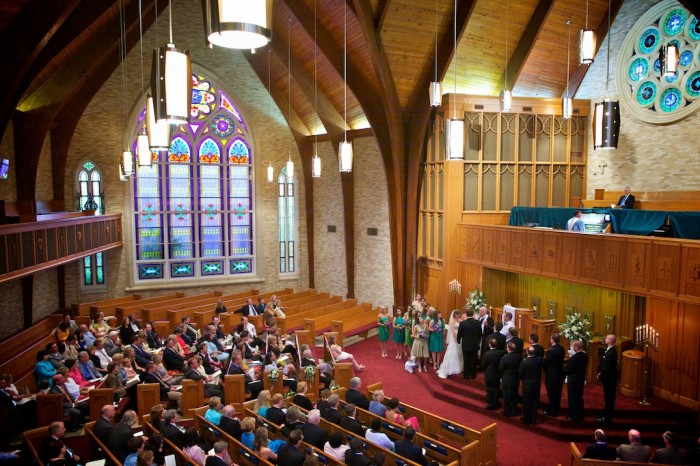 Bronwyn Massey and Ryan Scharar celebrate their wedding with family and friends, April 24, 2010.