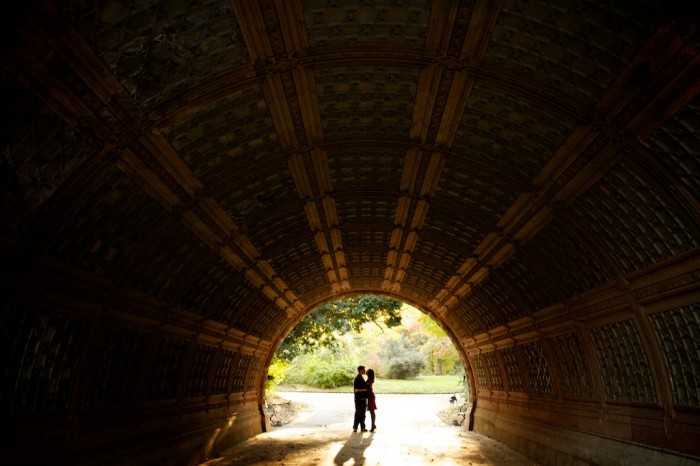 Ashley Lott and Chris Russo were photographed in Prospect Park, Brooklyn, NY, Friday, November 11, 2011.